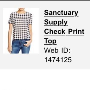 Sanctuary Supply Check Print Top